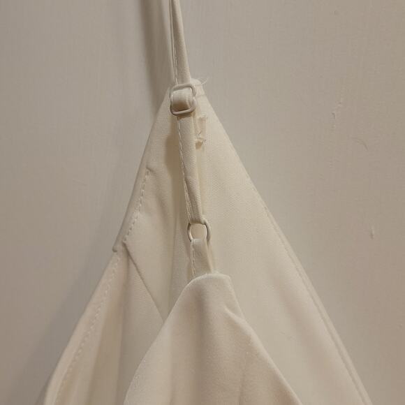 NWT Lulus Center of My Love White Satin Sleeveless Mermaid Maxi Dress, L - Picture 10 of 11